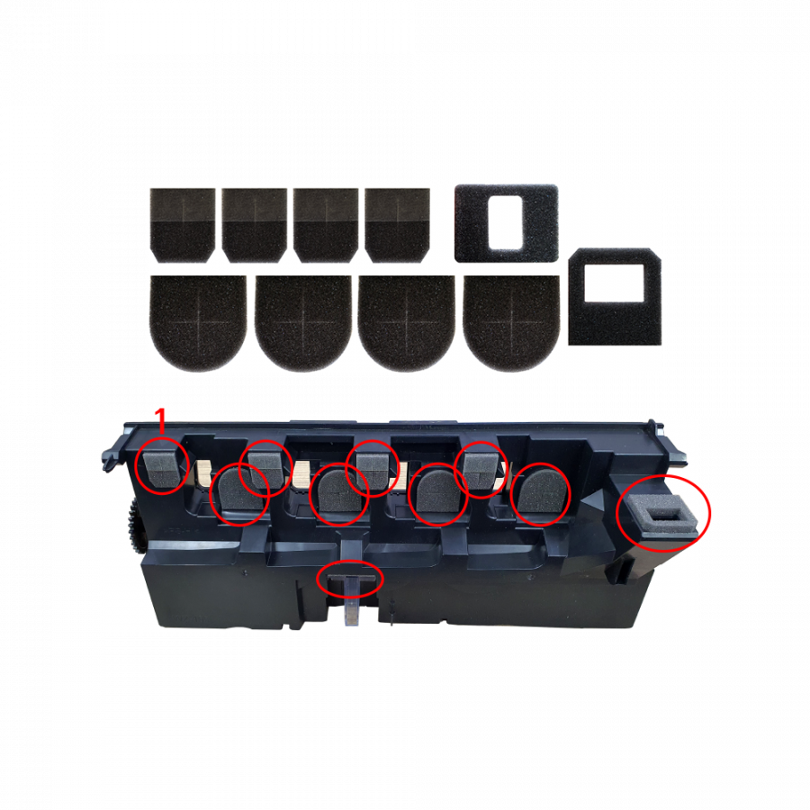 Waste toner container sponge